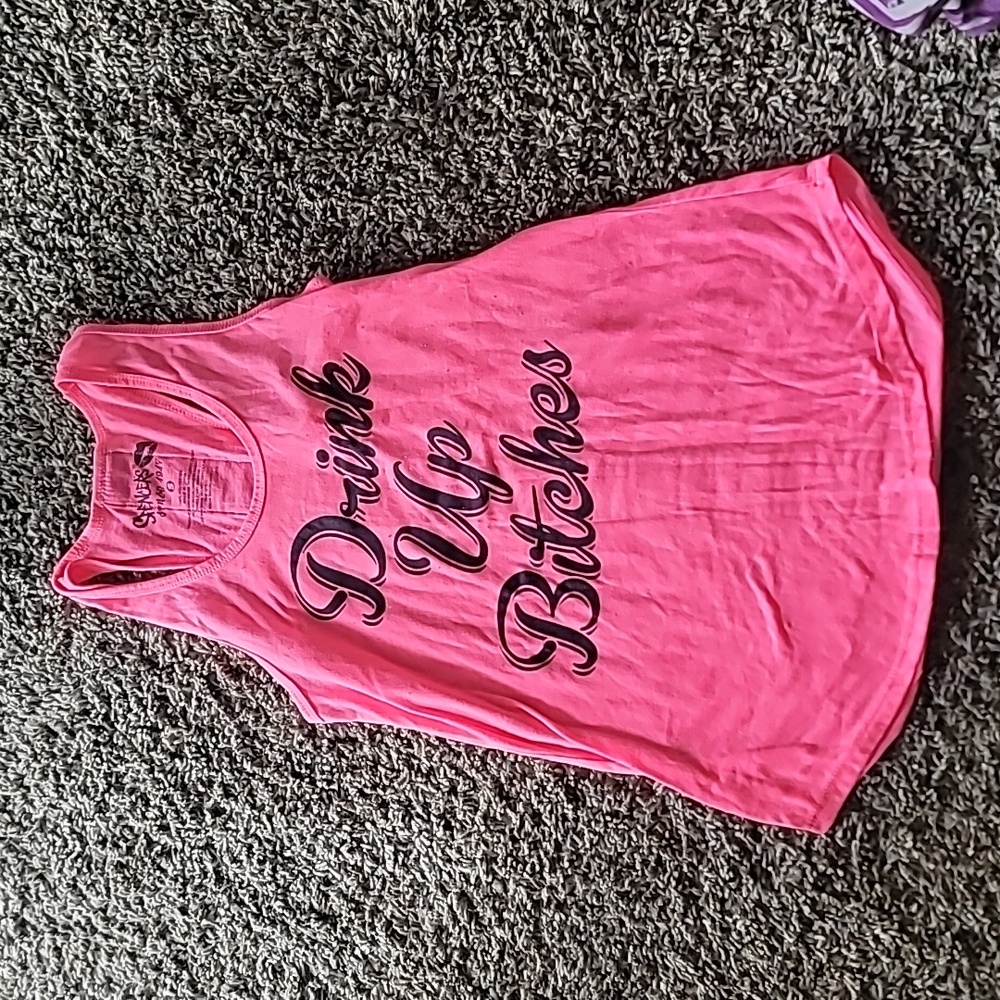 Spencer's Graphic Drinking Tank Top with Sequin Back